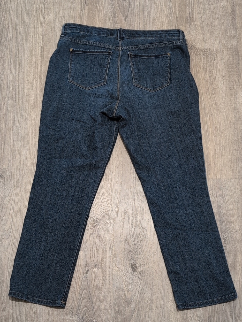 Gloria Vanderbilt Dark Blue Straight Leg Jeans - Picture 3 of 4